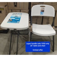 SUPER BUNDLE SALE - ORIGINAL LIFETIME TABLE with LOCK &amp; CHAIR