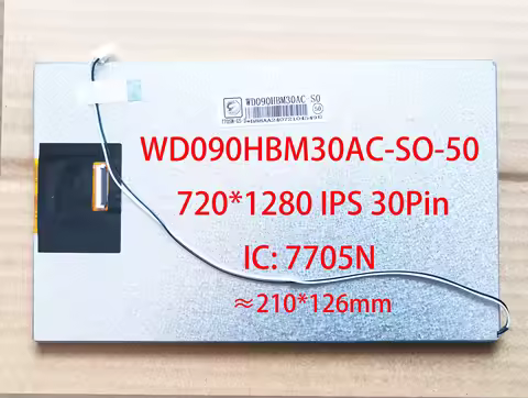 9 Inch IPS Screen LCD WD090HBM30AC-SO-50 IC-7705N 30pin 210*126mm 720*1280 For Radio