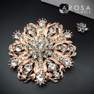 AROSA JEWELS Classic Series 2-in-1 set brooch pin kerongsang D11-02 (7.3cm x 7.3cm)