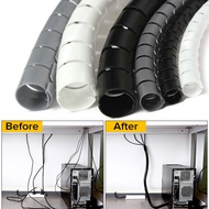 1.5/2M 10/ 16 mm Flexible Spiral Cable Organizer Storage Pipe Cord Protector Management Cable Winder
