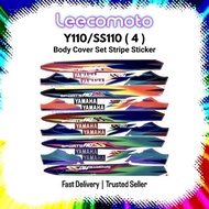 Yamaha y110 ss110 ( 4 ) Body Cover Set Stripe Sticker - Red Black Blue COVERSET Y110 YSS Y110 SS Y11