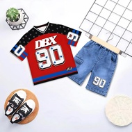 DBOX SUBLIME SUIT FOR BOYS AGED 6 MONTHS - 5 YEARS MILANO TOP SHORT-SLEEVED JEANS BOTTOM