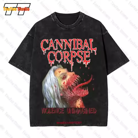 Cannibal Corpse Men'S Violence Unimagined Black Vintage Oversized T-Shirt 08VS