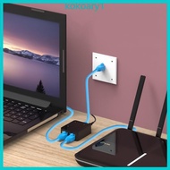 KOKO Ethernet Splitter 1 to 2 Internet Splitter Gigabit Ethernet LAN Cable Splitter for Router Ether
