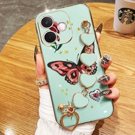 YBD Phone Case For OPPO A3X A3 A40 A40M A60 5G A3 NFC A5i 4G 5G Electroplating Brilliant Butterfly w