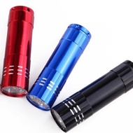 (READY STOCK WITH FREE BATTY)Portable 9 Strong LED UV Light  Torchlight Aluminium Alloy Waterproof L