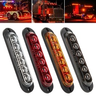 NOBELJIAOO 6 LEDs Truck Len Side Marker Lights 12-24V Waterproof Car Trailer Lorry Truck Van Bus Saf