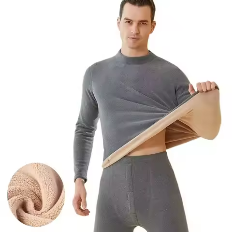 New Winter Thermal Underwear Men First Layer 2 Pieces Under Panties and Undershirts Stretch Keep War