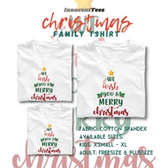 WE WISH YOU A MERRY CHRISTMAS || CHRISTMAS FAMILY TSHIRT II FAMILY TSHIRT II KIDS TO ADULT