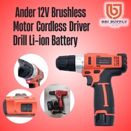 Ander 12V Brushless Motor Cordless Driver Drill Li-ion Battery BSI Supply