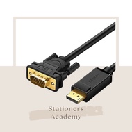 UGREEN DP Male To VGA Male Cable 1.5M (Black) (DP105) 1.5M