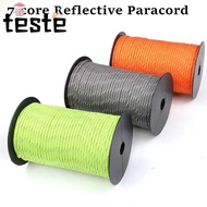 Reflective 550 Paracord Rope, Multifunctional 7 Core Parachute Cord Lanyard, Camping  DIY Bracelet T