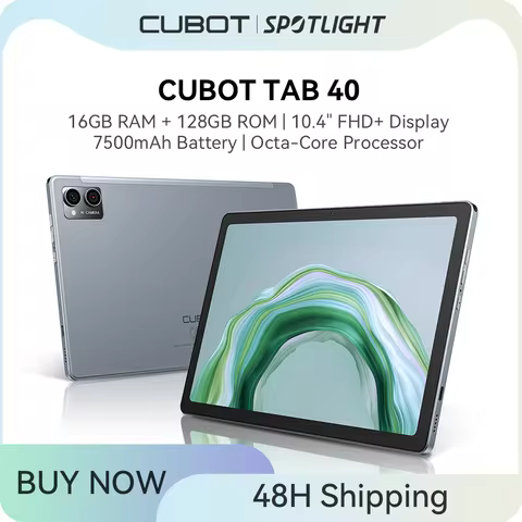 Cubot TAB 40, 2023 New 4G Tablet Android 13, 10.4" FHD+ Screen, Octa-Core, 16GB RAM(8GB+8GB), 128GB 