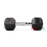 Hexagonal Rubberized Dumbbells 5kg (5kg Dumbbells/Heavy Training/Biceps/Iron Dumbbells/Fitness Equip