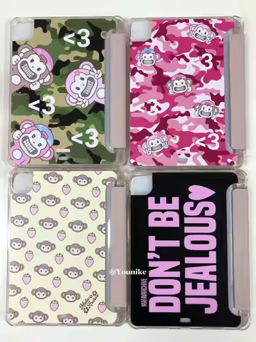 Camouflage Monkey Y2K Korea ins StrawberryTablet Case For iPad A16 iPad 10 9 8 7 Air 6 5 4 3 2 Pro 1