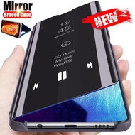 Mirror Flip Case For Samsung Galaxy Note 8 Samsung Note 5 Shockproof Holder Back Cover Phone Case Support Answer Phone without Flip