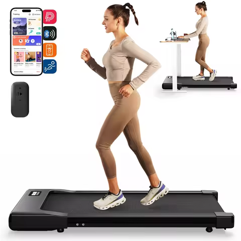 Walking Pad Under Desk Treadmill 2 in 1 Portable Treadmill with Remote Control LED Display 2.5HP Wal
