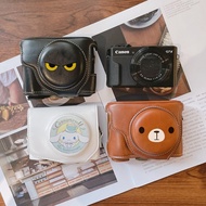 Suitable for Canon G7 X Camera Case g7x2G7X3 Camera Bag Protective Case Leather Case Cute Digital Sh