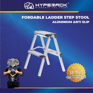 HYPERACKTM️ Ladder Step Stool Aluminium Foldable Anti Slip With Pedal Tangga Lipat Ladder Foldable L
