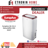 EuropAce 16L 3-in-1 Dehumidifier EDH 6161T