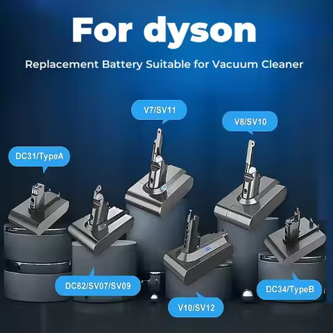 Vacuum Cleaner Rechargeable Battery for Dyson V6 V7 V8 Series SV07 SV09 SV10 DC58 DC31 DC34 Absolute