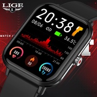 LIGE New Smart Watch IP68 Waterproof Heart Rate Blood pressure Custom Watch Face Sport Smartwatch For Android IOS