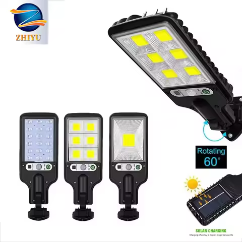 ZHIYU 616 Solar 72COB Light Outdoors Wireless Wall Lamp PIR Motion Sensor With 3 Modes For Garden Co