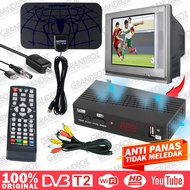 Set Top Box + Antena TV Digital Tabung LED Analog STB Matrix Polytron