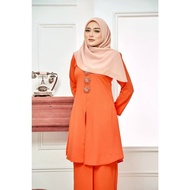 BAJU RAYA 2024 BAJU KEBARUNG PLAIN MODEN KURUNG PLUS SIZE NUDE CHESNUT BROWN ROSE GOLD SALMON BRICK OREN LIMAU FIL