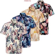 READY STOCK L-9XL- pendek Kemeja Batik getah Plus Size MALAYSIA SIZE L-9XL