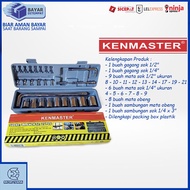COMPLETE PACKAGE Kenmaster Socket Wrench 27 Pcs + T Socket Wrench 4 pcs set (8, 10, 12, 14 mm) Wrenc