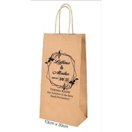 Paper bag brown screen-printedPOLOS size 8x8x17