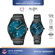 ALBA Couple Watch AS9C87X AH7M17X All Black Bracelet Date Analog 100% Original Jam Lelaki Wanita Men