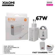 Charger XIAO Mi 67W Adapter + Type C Data Cable Support Turbo Charging Vooc Type C 67 Watt