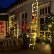 Santa Ladder Lights Ladder Climbing Santa Christmas Decoration Hanging Lights Santa Stair Lights Out