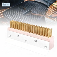 [szsirui] Pizza Oven Brush with Spade Portable Pizza Oven Cleaning Tool, Brass Bristles for Cooking 