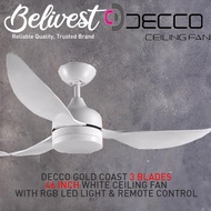 (BIG BIG SALES! DESIGNER FAN!) DECCO GOLD COAST Ceiling Fan 3 Blades 36 Inch 46 Inch &amp; 52 Inch