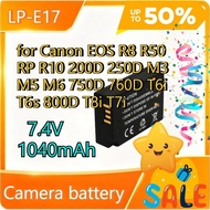 7.4V 1040mAh LP-E17 Li-lon Digital Batteries for Canon EOS R8 R50 RP R10 200D 250D M3 M5 M6 750D 760