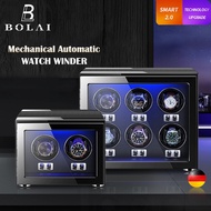 BOLAI Automatic Watch Winder Luxury 1 2 3 4 6 9 Slot Mechanical Watch Safe Box Adjustable TOP Modes Wood Watches Storage Box