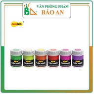 Thien Long WACO-C011 15ml watercolor jar - Box of 6 jars in Neon tones