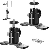 NEEWER 2 Pack T Type Wall Ceiling Mount, Ring Light Wall Mount Bracket with Detachable Ball Head, 5/