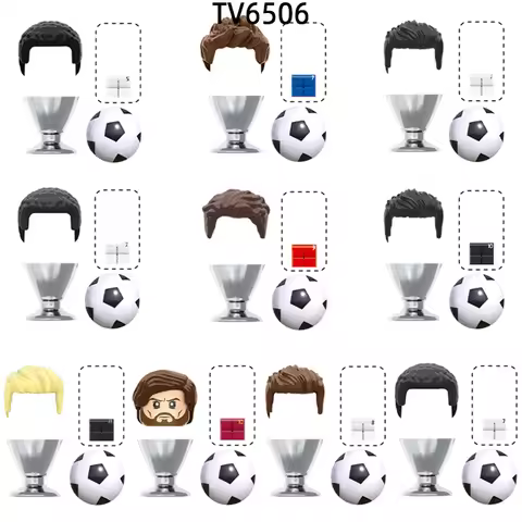 The Famous Football player Star Number 5 7 9 10 11 8 Model Blocks MOC Bricks Set Gifts Toys For Chil