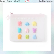 Sanrio Flat Pouch (Gummy Candy) with Sanrio Characters, Approx. 7.7" W x 0.8" D x 5.5" H, 645010 Bi-