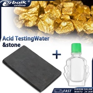Gold Silver Rubbing Stone Test Stone & Gold Test Liquid Touch Stone Acidity Test Tool