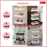 3/4/5 TIER Foldable Kitchen Storage Trolley Rack / Kitchen Shelf / Storage / Organiser