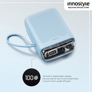 [CCC Certificate] Innostyle TransiMini FlexCharge Retractable 30W 10000mAh 60cm USB-C Power Bank wit