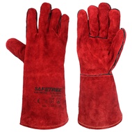 SAFETREE EN388/EN420 14" Cowhide Leather Welding Gloves Welders Hand Protection FR Gloves