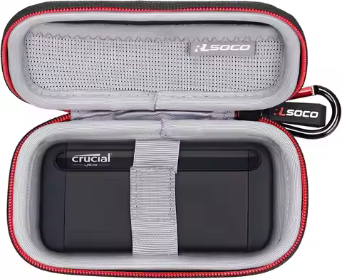 EVA Case for Crucial X8 1TB/2TB/4TB/500GB Portable SSD&Works with SanDisk Extreme Pro/Extreme/G-Driv