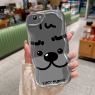 HP Casing For VIVO Y71 Y71i Case Puppy Pattern Casing HP Casing Silicone Softcase Cream Container Ce