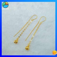 subang telinga subang emas 916 Anting -anting Emas Pasir Vietnam Baru Perhiasan Gold, telinga telinga mutiara kecil, wanita, loket telinga fesyen fesyen, tidak lama lagi